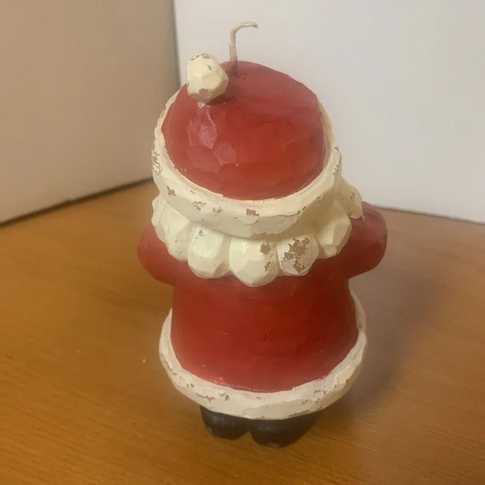 Vintage Santa Christmas Candle Unused 6”x 4”